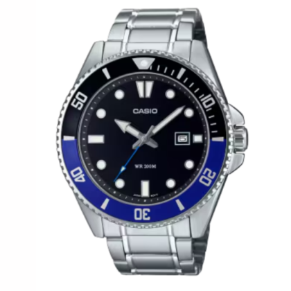 Casio General MDV-107D-1A2V Silver Stainless Steel Strap Analog Men Watch